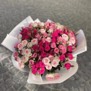 romantická kytica, trsové ruže, ružové ruže, kytica ruží, ruže prešov, kytica pešov, kvety prešov, donáška prešov, donáška kvetov